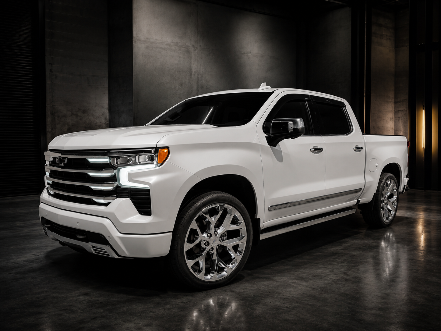 Silverado High Country in the VIBE Auto Sports garage
